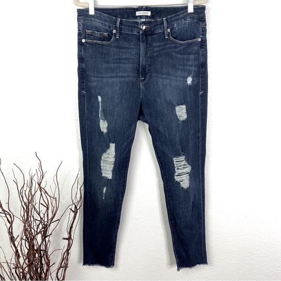 GOOD AMERICAN Good Legs Jeans Blue003 Size 18 - Picture 2 of 6